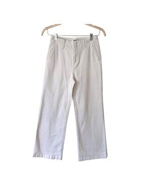 Paige Womens White High-Rise Wide-Leg Jeans Size 25 Like New